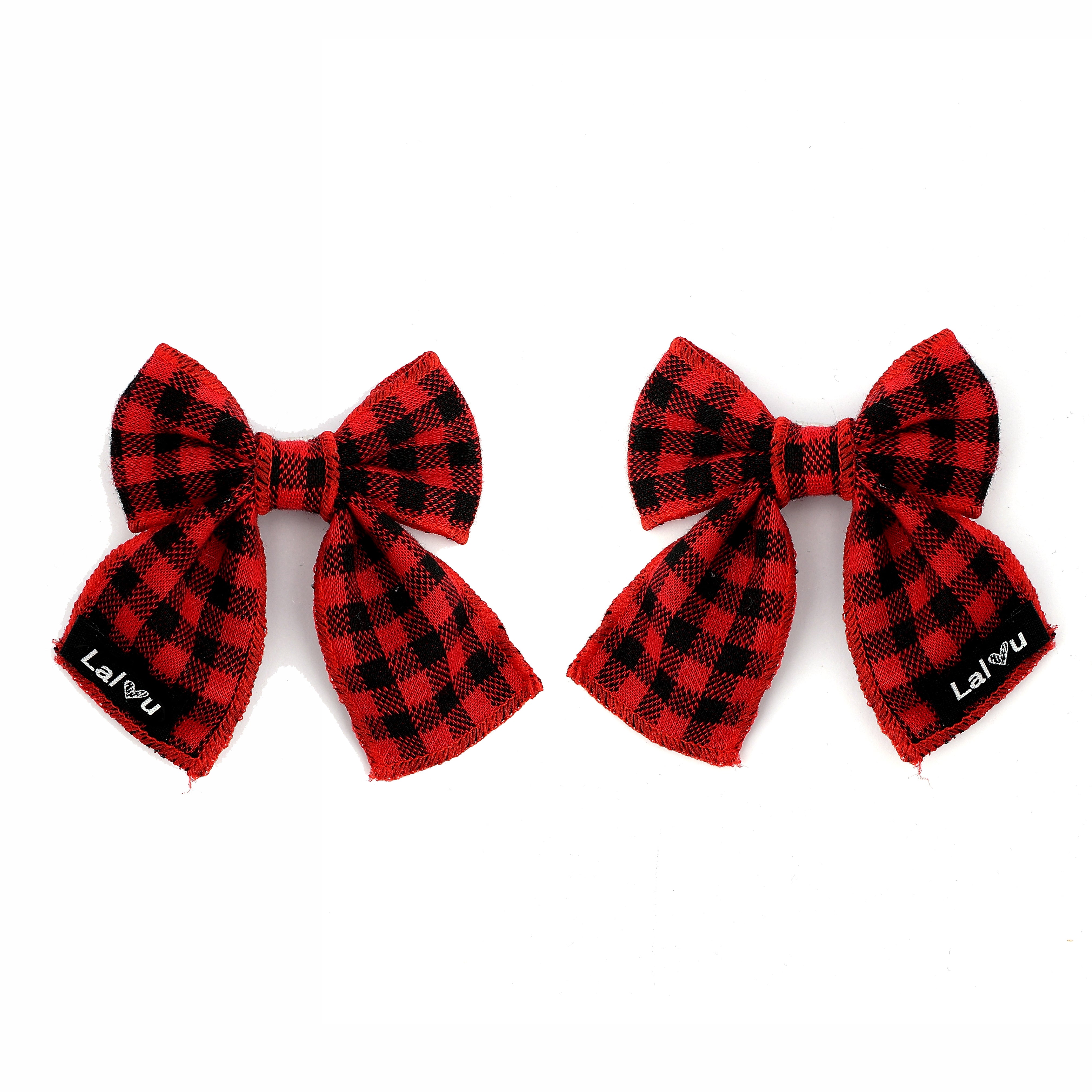 Lalou Red Plaid Mini Clips