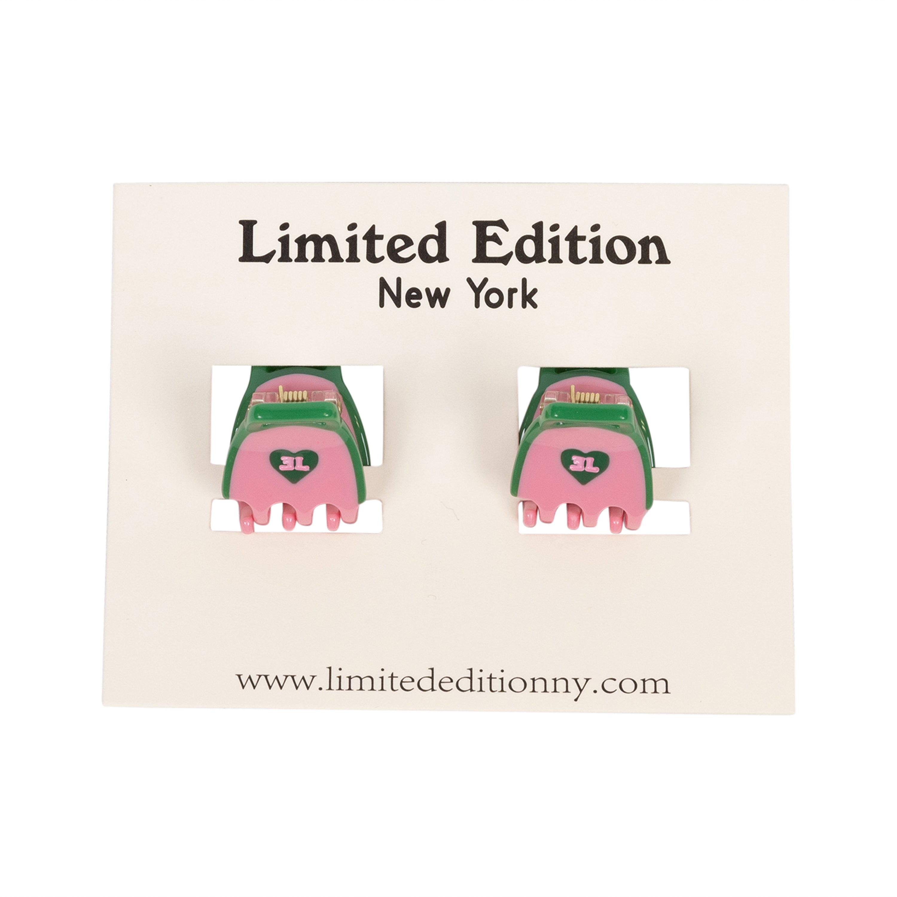 Limited Edition Pink Mini Stripe Claw Clips