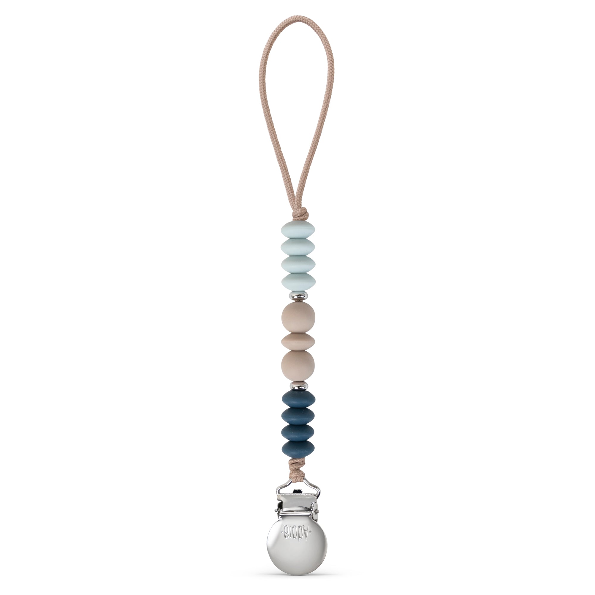 Adora Denim Trio Pacifier Clip Adora Denim Trio Pacifier Clip
