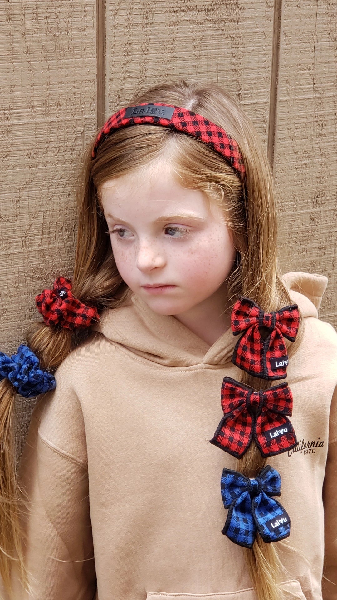 Lalou Blue Plaid Mini Clips