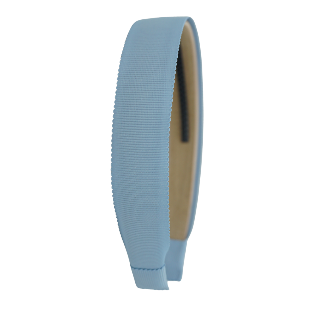Bandeau Luxe Grosgrain Flat Light Blue Headband