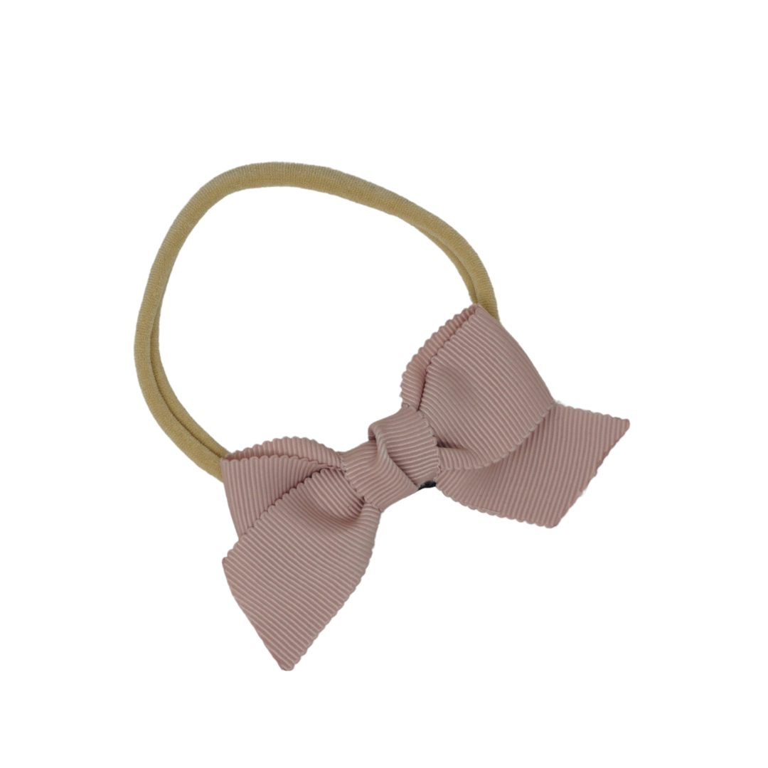 Bandeau Luxe Grosgrain Mauve Nylon Babyband