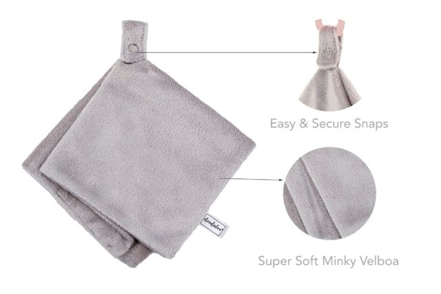 Doodalou Grey Pacifier Blanket