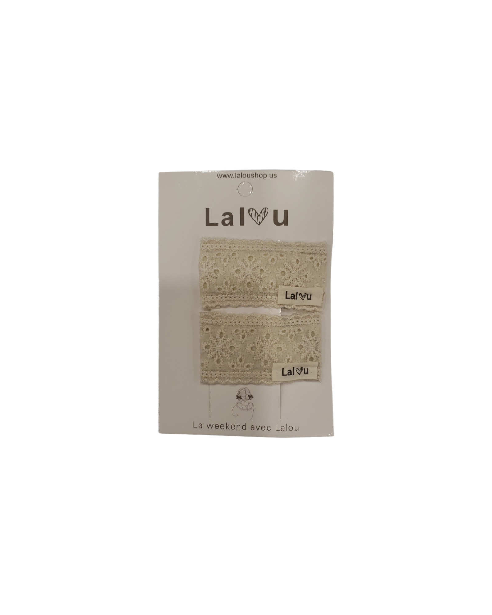 Lalou Vintage Cream Lace Clips