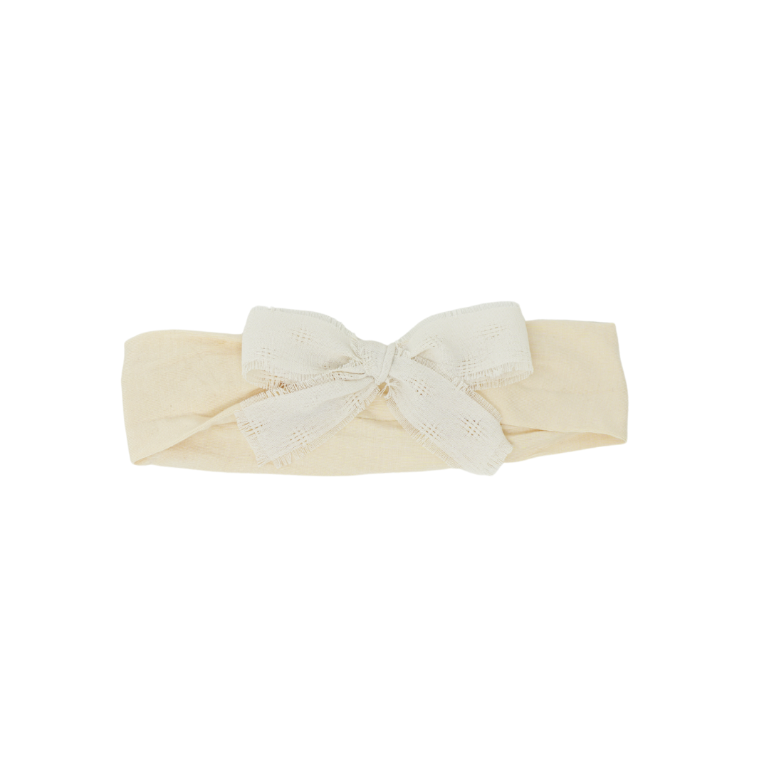 Bandeau Silky Frayed Edge Soft Natural Babyband ( Modal Band )